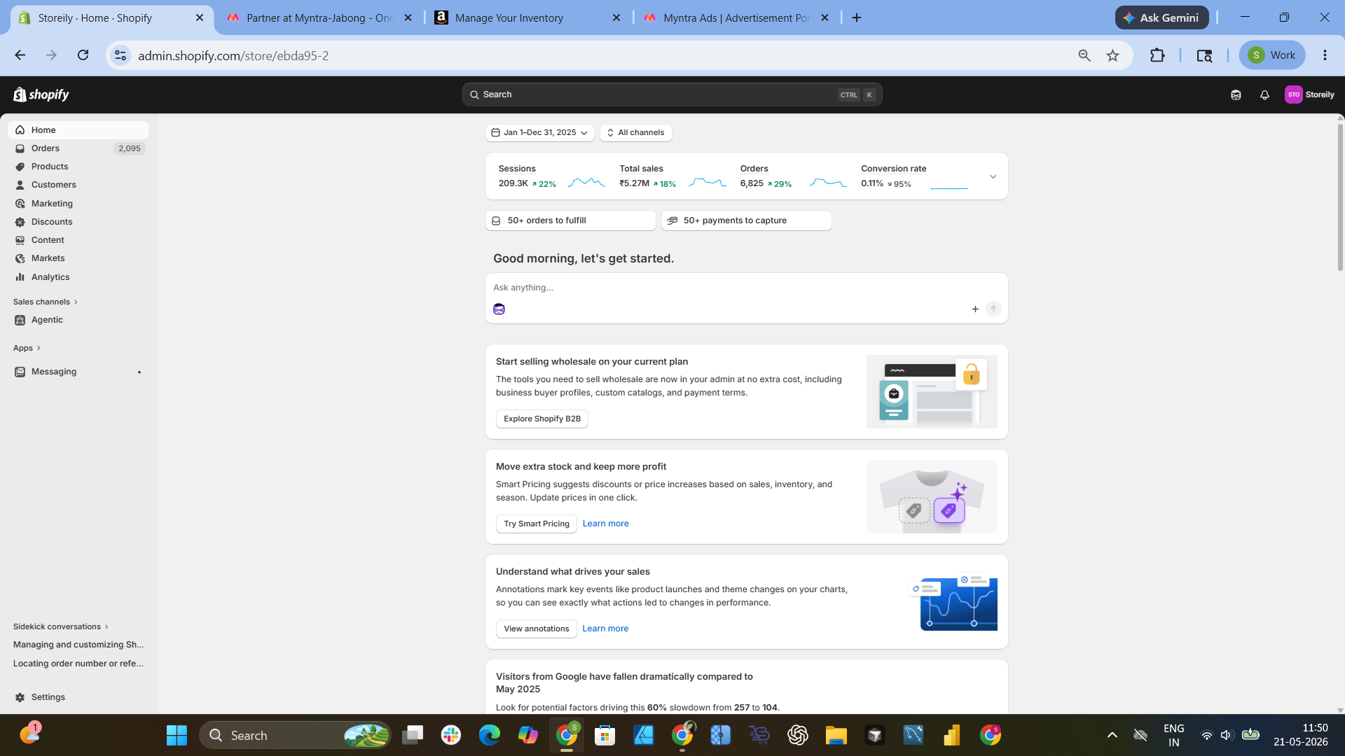 Shopify Store Dashboard